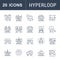 Set Vector Line Icons of Hyperloop.