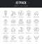 Set Vector Line Icons of Jetpack.