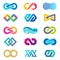 Set of vector logo design for business. Infinity sign