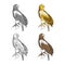 Set of vector logos with an eagle