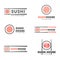 Set of vector logos for sushi. Logo design for restaurants of Japanese food