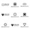 Set of vector luxury jewelery logo templates.