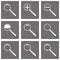 Set of vector magnifying glasses and zoom icons