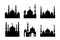 Set of vector Mosque silhouette element on white background