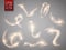 Set of vector motion glow light effects isolated on transparent background