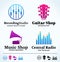 Set of Vector Music Logo, Icons and Design Elements