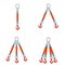 Set of vector onstruction sling icons. Construction line for construction industry work.