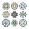 Set of vector ornate mandalas for coloring book. Collection of decorative round ornaments