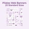 Set of vector pilates web bannes
