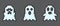 Set of vector pixel art ghost. Pixel character ghosts. Pixel art ghosts set. Retro 8 bit pixel ghosts and spirits icons. Pixel art