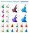 Set of vector polygonal maps of Cameroon.