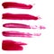 Set of vector red paint stains. Collection of