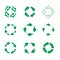 Set of vector refresh and recycling arrows for web. COLLECTION OF ICONS