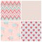 Set of vector seamless love patterns