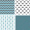 Set of vector seamless male patterns