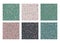 Set of vector seamless terrazzo patterns. Trend modern illustration.