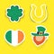 Set of vector stickers for St.Patrick\'s day design.