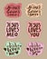 set of vector stickers with the words Jesus loves me and Jesus loves you