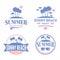 Set of vector summer logo