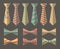 Set of Vector Ties and Bow Ties