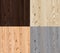Set of vector wooden texture with natural pattern