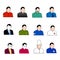 Set of vector work workers icons