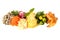 Set vegetable garnish on white background. pasta, cheese, cabbage, potatoes, beets, rice