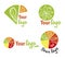 Set vegetables logos