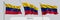 Set of Venezuela waving flag on isolated background vector illustration