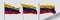 Set of Venezuela waving flag on isolated background vector illustration