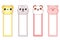 Set of vertical banner, flyer, placard with cute cartoon animals. Baby collection of gift tag with animal