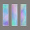 Set of Vertical Delicate Banners with Holographic