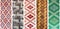 Set of vertical or horizontal banners with sisal mat patterns
