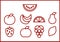 Set of very useful icons for the use of fruits