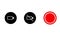 Set of Video call / camera button and record button trendy flat style vector icon. video call essential button set. symbol for