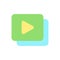 Set of video files flat color ui icon