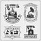 Set of vintage antiques shop labels, badges, emblems and design elements.