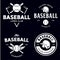 Set of vintage baseball typography emblems, sports logos and design elements. Logotype templates and badges