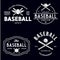 Set of vintage baseball typography emblems, sports logos and design elements. Logotype templates and badges