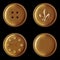Set of vintage bronze buttons