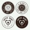 Set of vintage coffee logos, labels and emblems