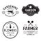 Set of vintage monochrome retro logo, badges, labels, emblems and design elements
