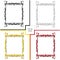 set of vintage multicolored frames with elements of ornament