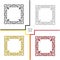 set of vintage multicolored frames with elements of ornament