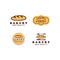 Set Vintage Retro Bakery / Bake Shop Label Sticker Logo design vector