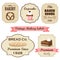 Set of vintage retro bakery labels, stamps and des