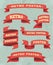 Set Of Vintage Ribbons Background. Vector