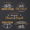 Set of vintage road bicycle emblems.