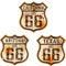 Set of vintage route 66 road signs