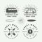 Set of vintage surfing logos, emblems, badges, labels